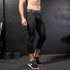 Men's Dry Fit Capri Workout Running Leggings Compression Shorts